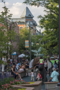 People in Old Town Square