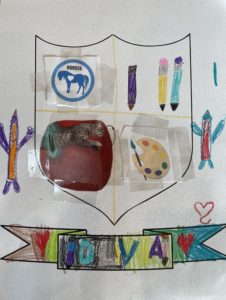 Art For the Heart Example of a Coat of Arms for with a group of special pictures, representing a person as a shield