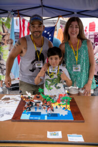 Richard, Jackie, and James Gosser first place LEGO Family winner 2022
