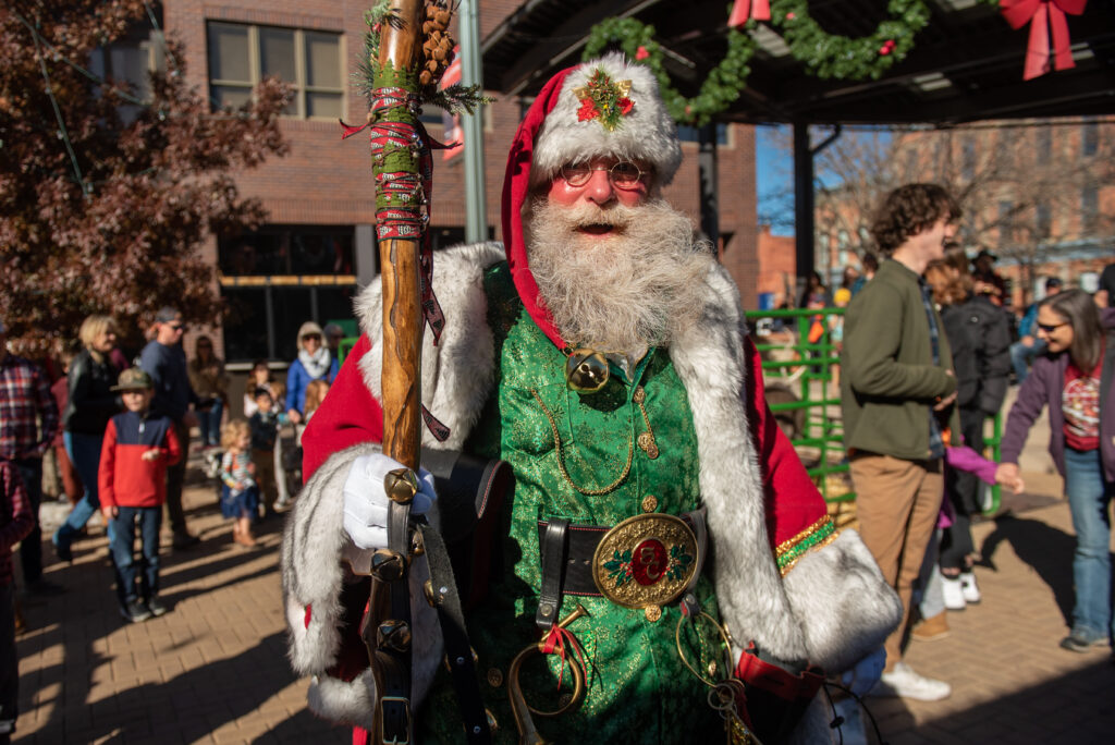 Smiling Santa in Old Town Square