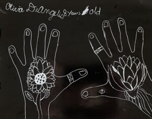 Henna Hands Example for Art for the Heart art program