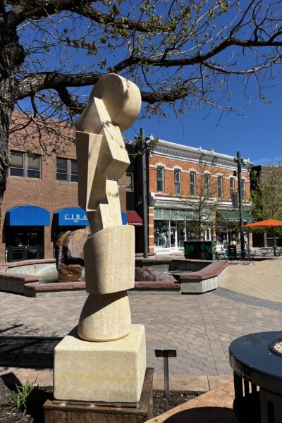 Modern Art Sculpture of various shapes stacked together