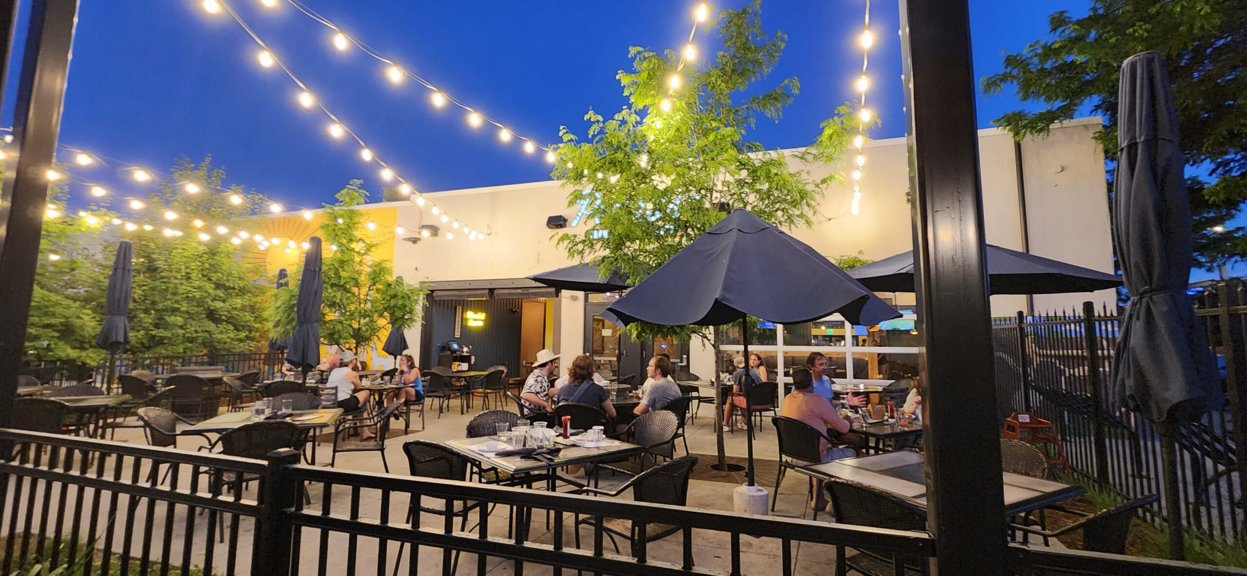 Patio dining at Penrose in the exchange in downtown fort collins